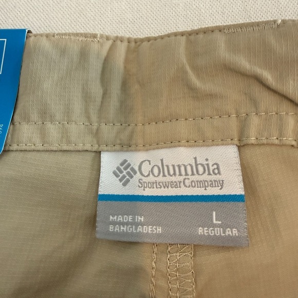 Columbia PFG Womens Convertible Pants Size Large Beige Straight Leg Lightweight - Picture 7 of 9